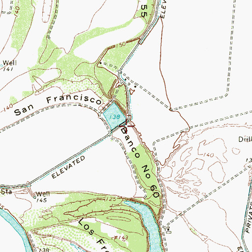Topographic Map of San Francisco Banco Number 60, TX