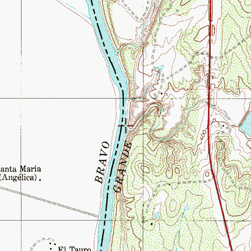 Topographic Map of San Idelfonso Creek, TX