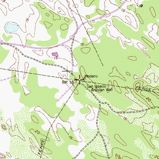 Topographic Map of San Ignacio Artesian Well, TX