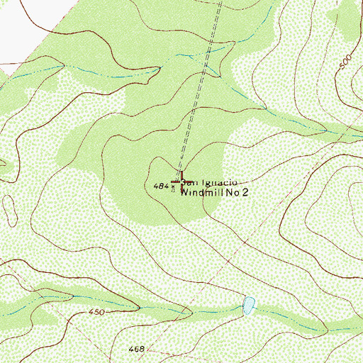 Topographic Map of San Ignacio Windmill Number Two, TX