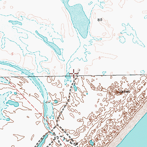 Topographic Map of San Jose Island, TX