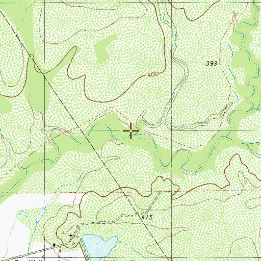Topographic Map of San Juanito Creek, TX
