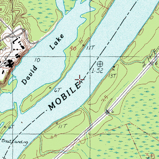 Topographic Map of Mount Vernon Crossing (historical), AL