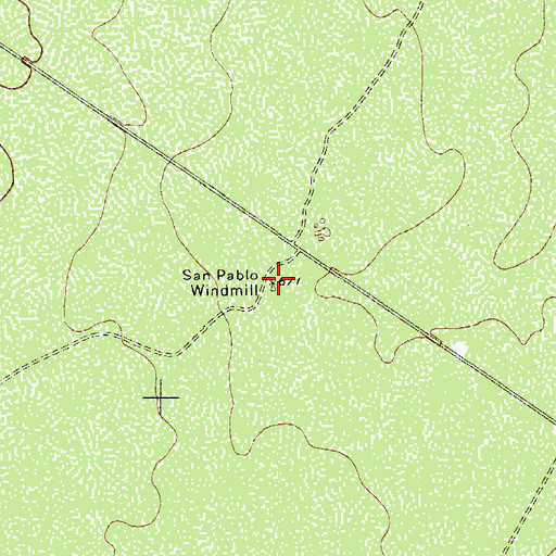 Topographic Map of San Pablo Windmill, TX