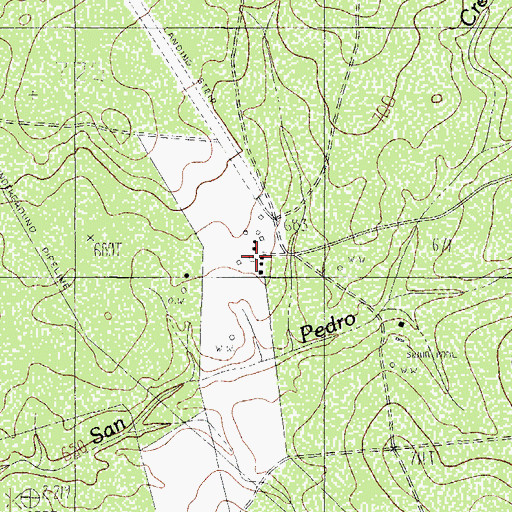 Topographic Map of San Pedro Ranch, TX
