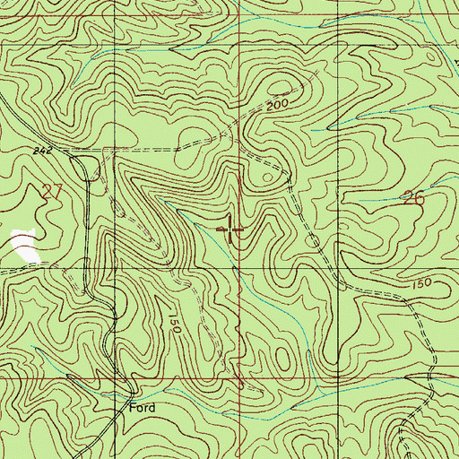Topographic Map of New Home Church, AL