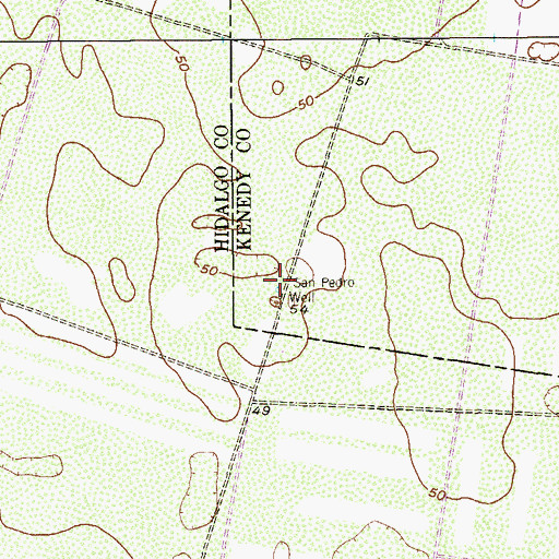 Topographic Map of San Pedro Well, TX
