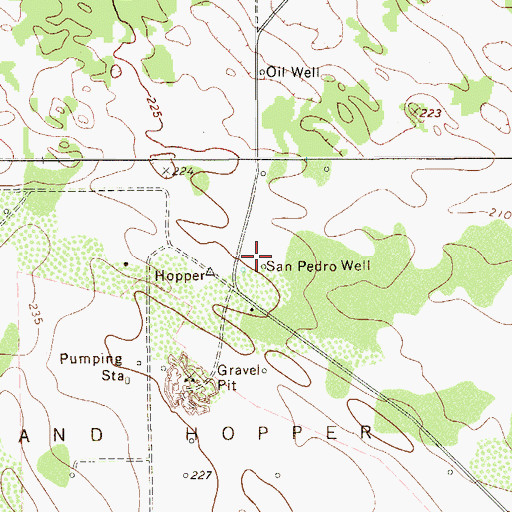 Topographic Map of San Pedro Well, TX