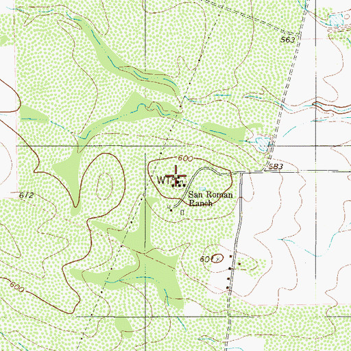 Topographic Map of San Ramon Ranch, TX