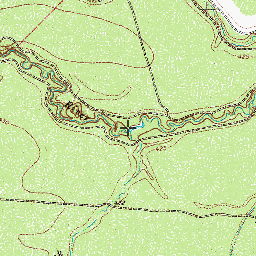 Topographic Map of San Roque Creek, TX