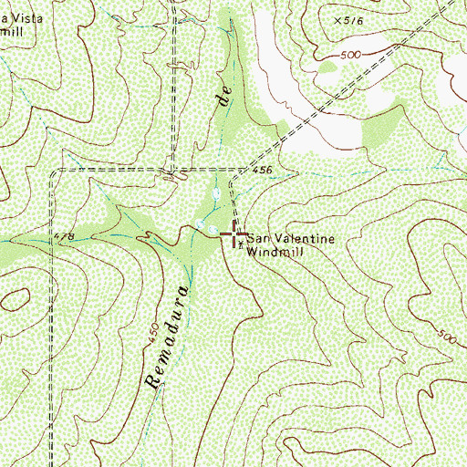 Topographic Map of San Valentine Windmill, TX