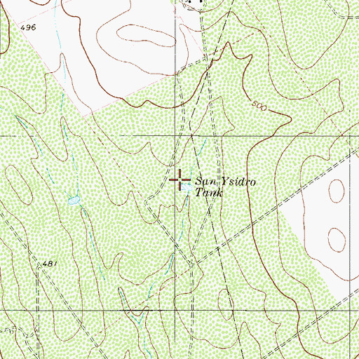 Topographic Map of San Ysidro Tank, TX