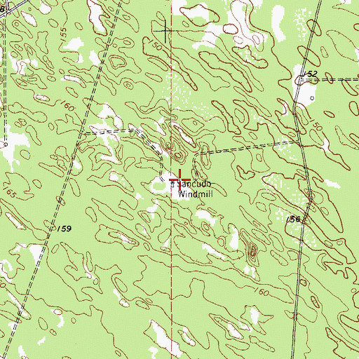 Topographic Map of Sancudo Windmill, TX