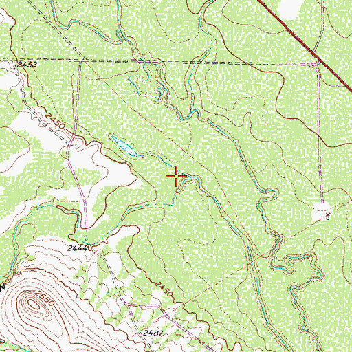 Topographic Map of Sand Bluff Draw, TX