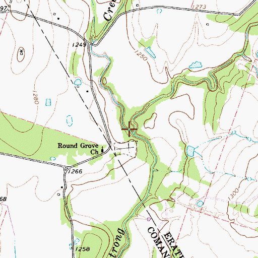 Topographic Map of Sand Branch, TX