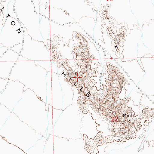Topographic Map of Wellton Hills, AZ