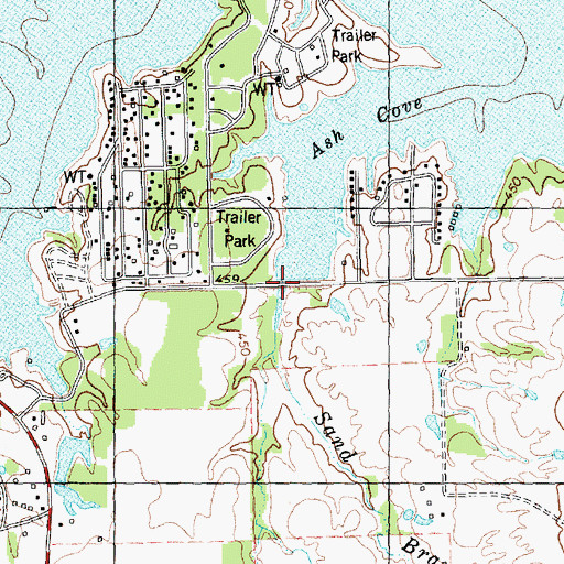 Topographic Map of Sand Branch Number Two, TX