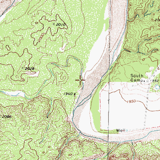 Topographic Map of Sand Creek, TX