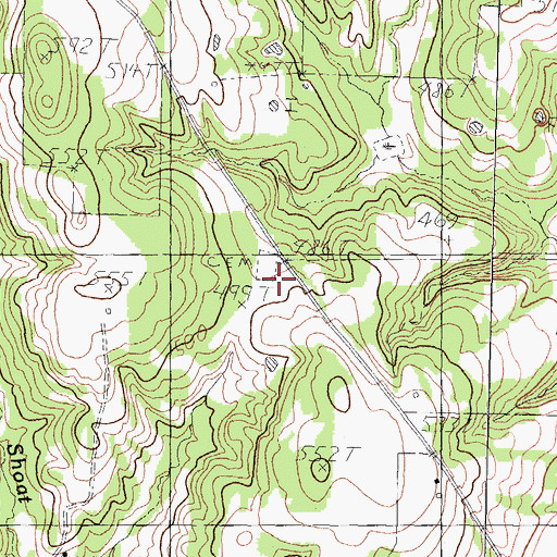 Topographic Map of Sand Flat Cemetery, TX