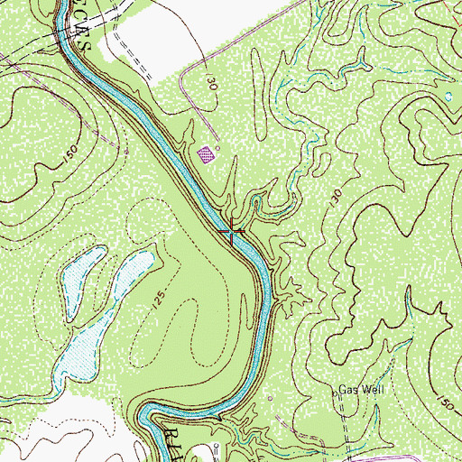 Topographic Map of Sand Hollow, TX