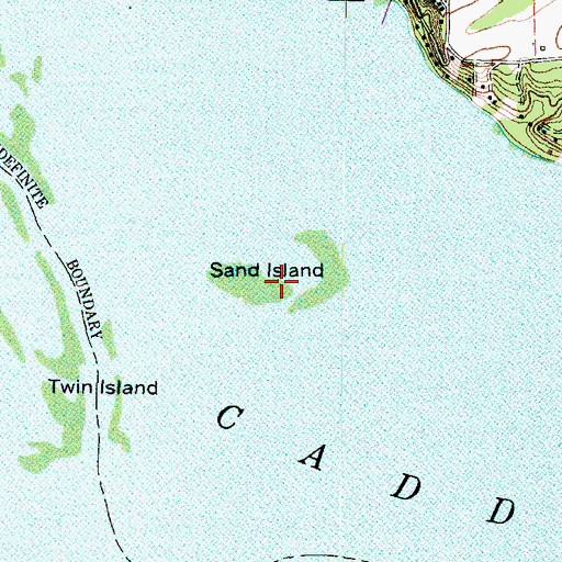 Topographic Map of Sand Island, TX