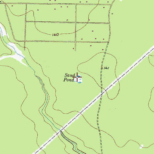 Topographic Map of Sand Pond, TX