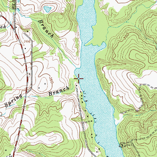 Topographic Map of Sand Spring Branch, TX