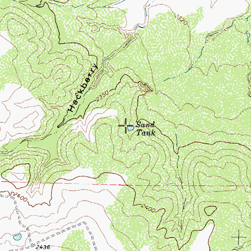 Topographic Map of Sand Tank, TX