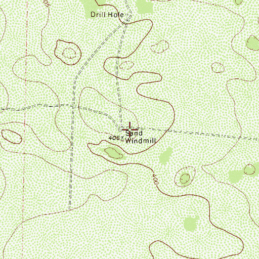 Topographic Map of Sand Windmill, TX