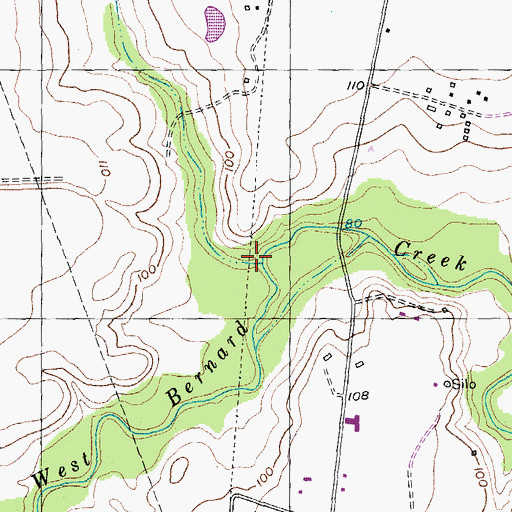 Topographic Map of Sandy Branch, TX