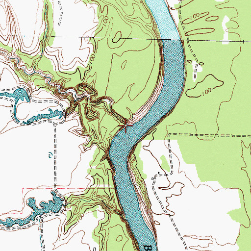 Topographic Map of Sandy Branch, TX
