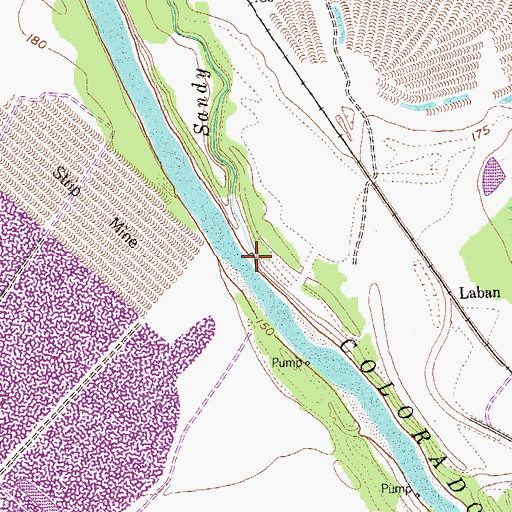 Topographic Map of Sandy Branch, TX