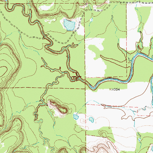 Topographic Map of Sandy Creek, TX