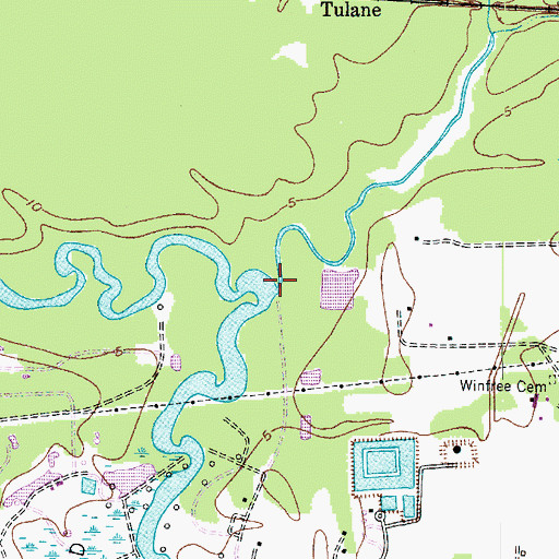 Topographic Map of Sandy Creek, TX
