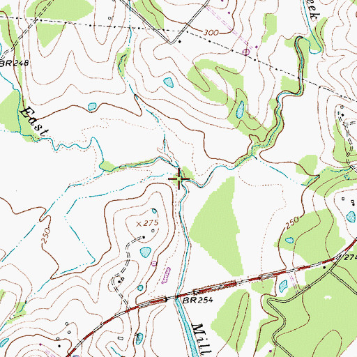 Topographic Map of Sandy Creek, TX