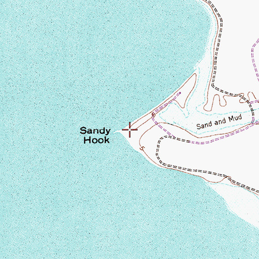 Topographic Map of Sandy Hook, TX