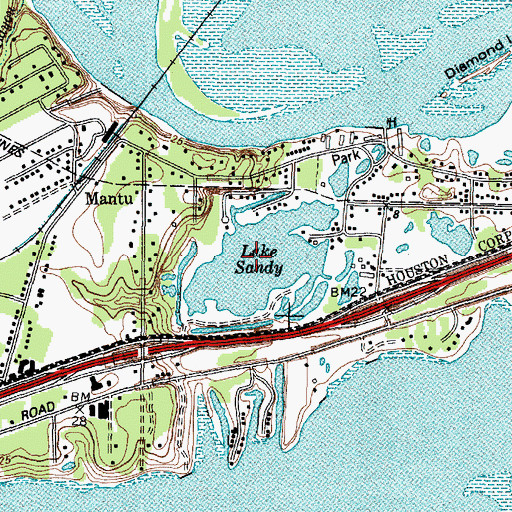 Topographic Map of Lake Sandy, TX