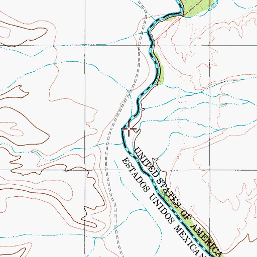 Topographic Map of Sanguijuela Arroyo, TX