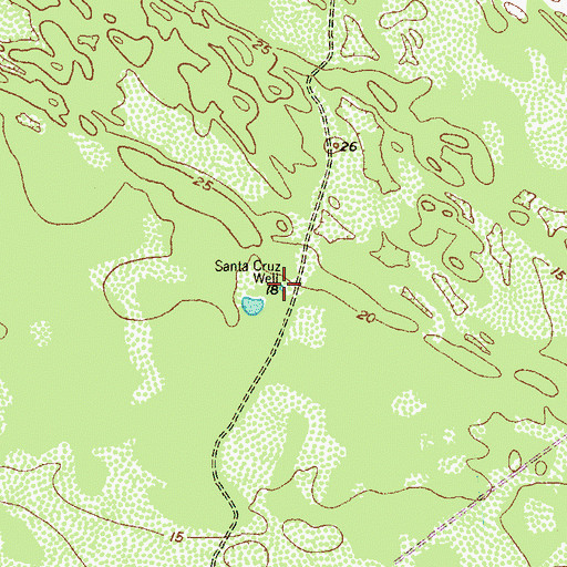 Topographic Map of Santa Cruz Well, TX