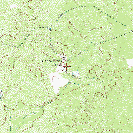 Topographic Map of Santa Elena Ranch, TX