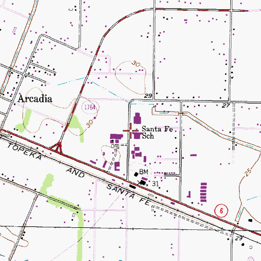 Topographic Map of Elizabeth Cowen Elementary School, TX