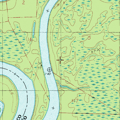 Topographic Map of Pierce Landing, AL