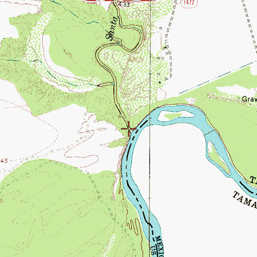 Topographic Map of Santa Isabel Creek, TX