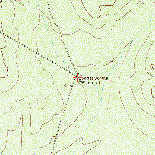 Topographic Map of Santa Josefa Windmill, TX