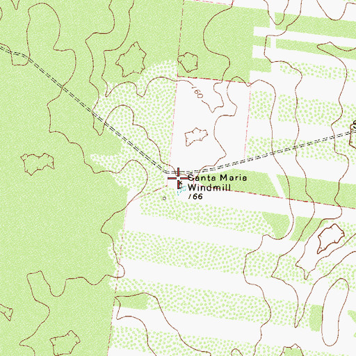 Topographic Map of Santa Maria Windmill, TX