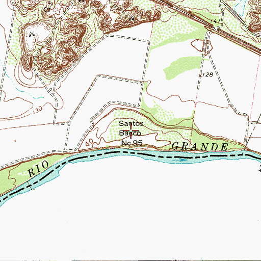 Topographic Map of Santos Banco Number 95, TX