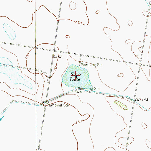 Topographic Map of Sapo Lake, TX