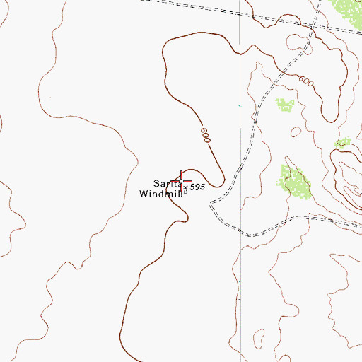 Topographic Map of Sarita Windmill, TX