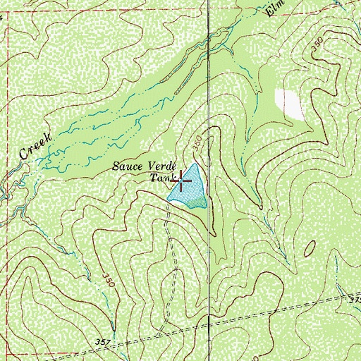 Topographic Map of Sauce Verde Tank, TX
