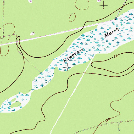 Topographic Map of Sawgrass Marsh, TX